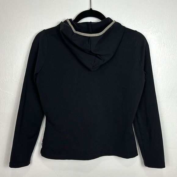 Prana Contrast Trim Track/Suit Lounge Set Hoodie Pants In Black Size S/XS - Picture 2 of 11